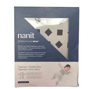Nanit Breathing Wear Pajamas Pebble Grey Newborn 0M 201020ZCPJ NEW